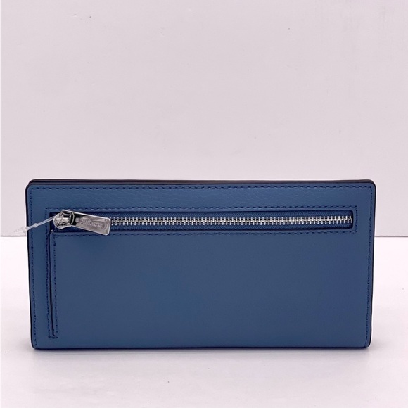 Michael Kors Reed Large Snap Bifold Wallet Denim Color - Picture 2 of 14
